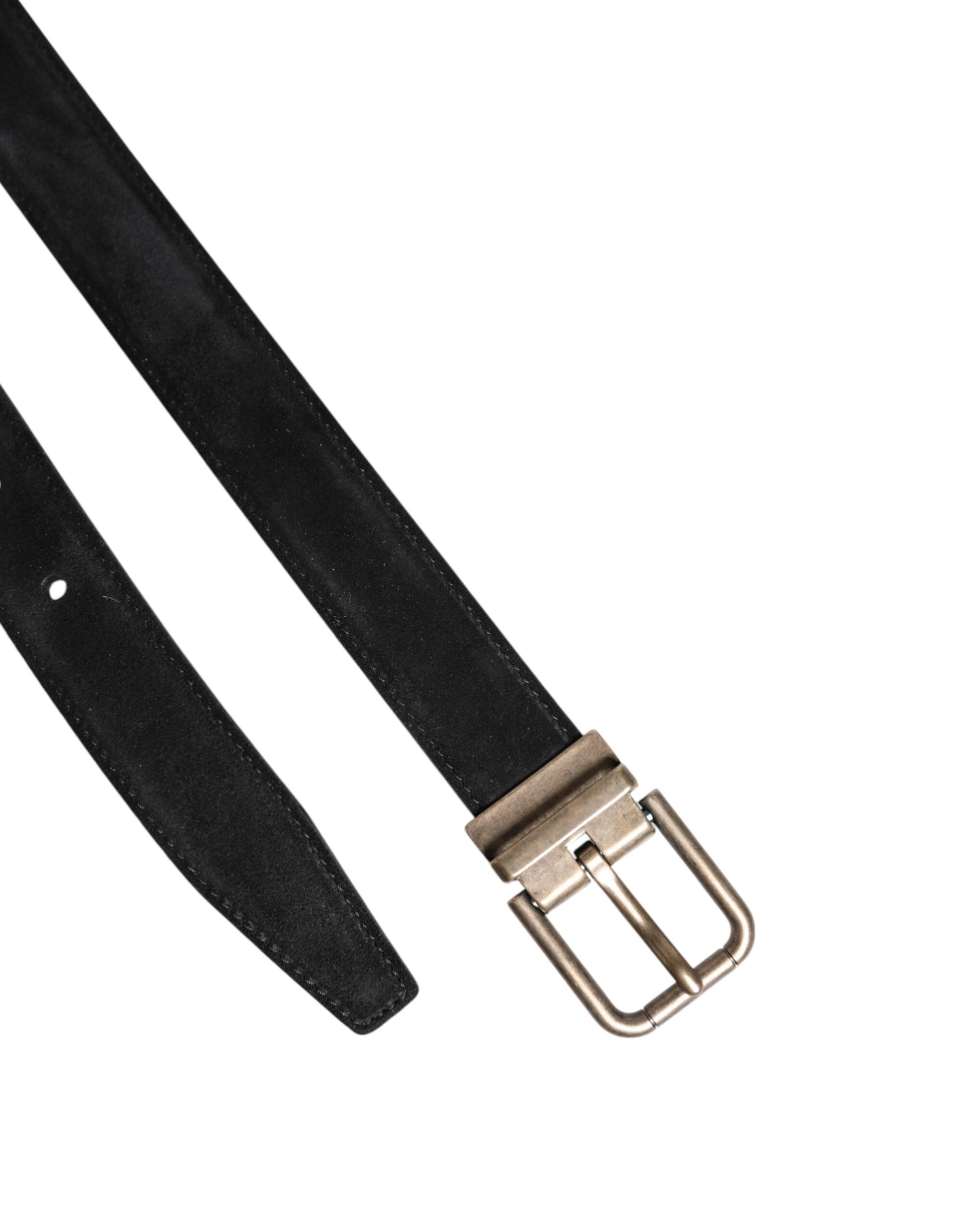 Dolce & Gabbana Black Calf Leather Classic Metal Buckle Belt Dolce & Gabbana