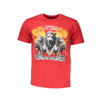 Red Cavalli Class men's cotton T-shirt with crew neckline and logo detail, casual and comfortable for everyday wear.