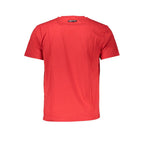Red Cavalli Class cotton men's T-shirt with a classic fit and round neckline, shown on a plain white background.
