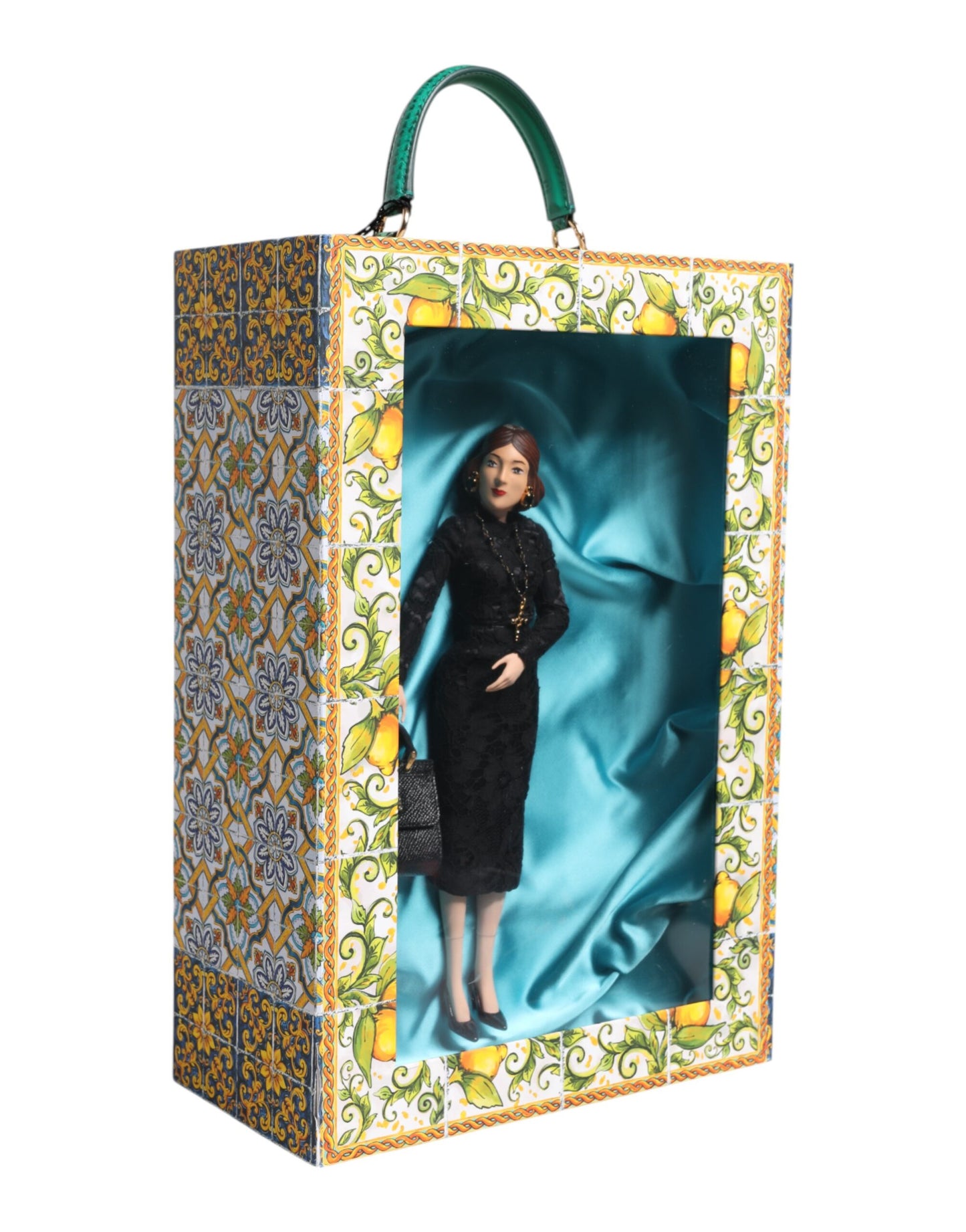 Dolce & Gabbana Black Dress MARIA Porcelain Fashion Show Leather Sicily Dolls Dolce & Gabbana