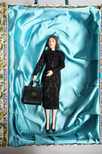 Dolce & Gabbana Black Dress MARIA Porcelain Fashion Show Leather Sicily Dolls - Eljoys Fashion 