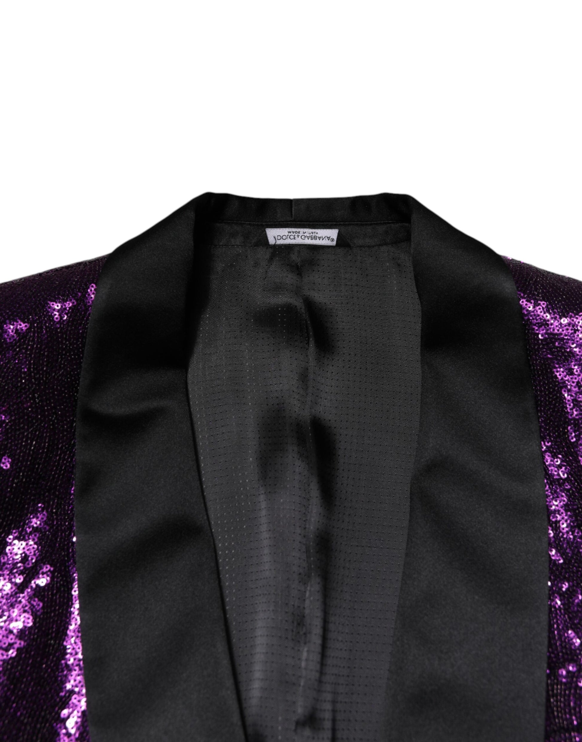 Dolce & Gabbana Purple SICILIA Sequin Embellish Coat Jacket Dolce & Gabbana