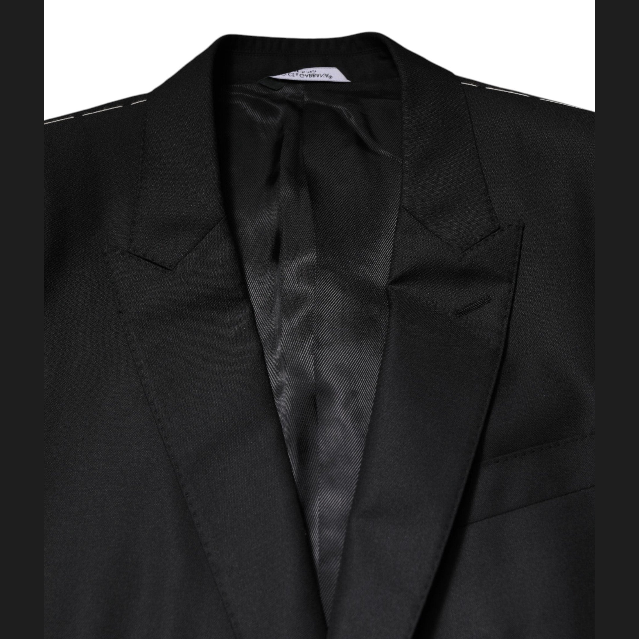 Dolce & Gabbana Black Single Breasted Suit 2 Piece Jacket