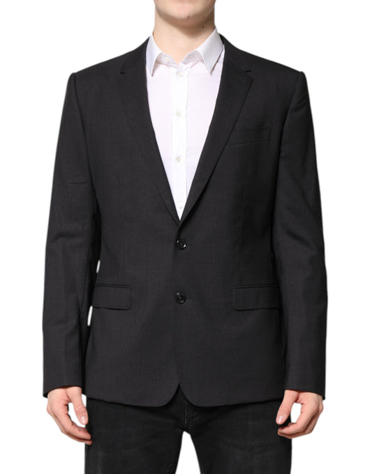Dolce & Gabbana Dark Gray MARTINI Single Breasted Jacket Dolce & Gabbana
