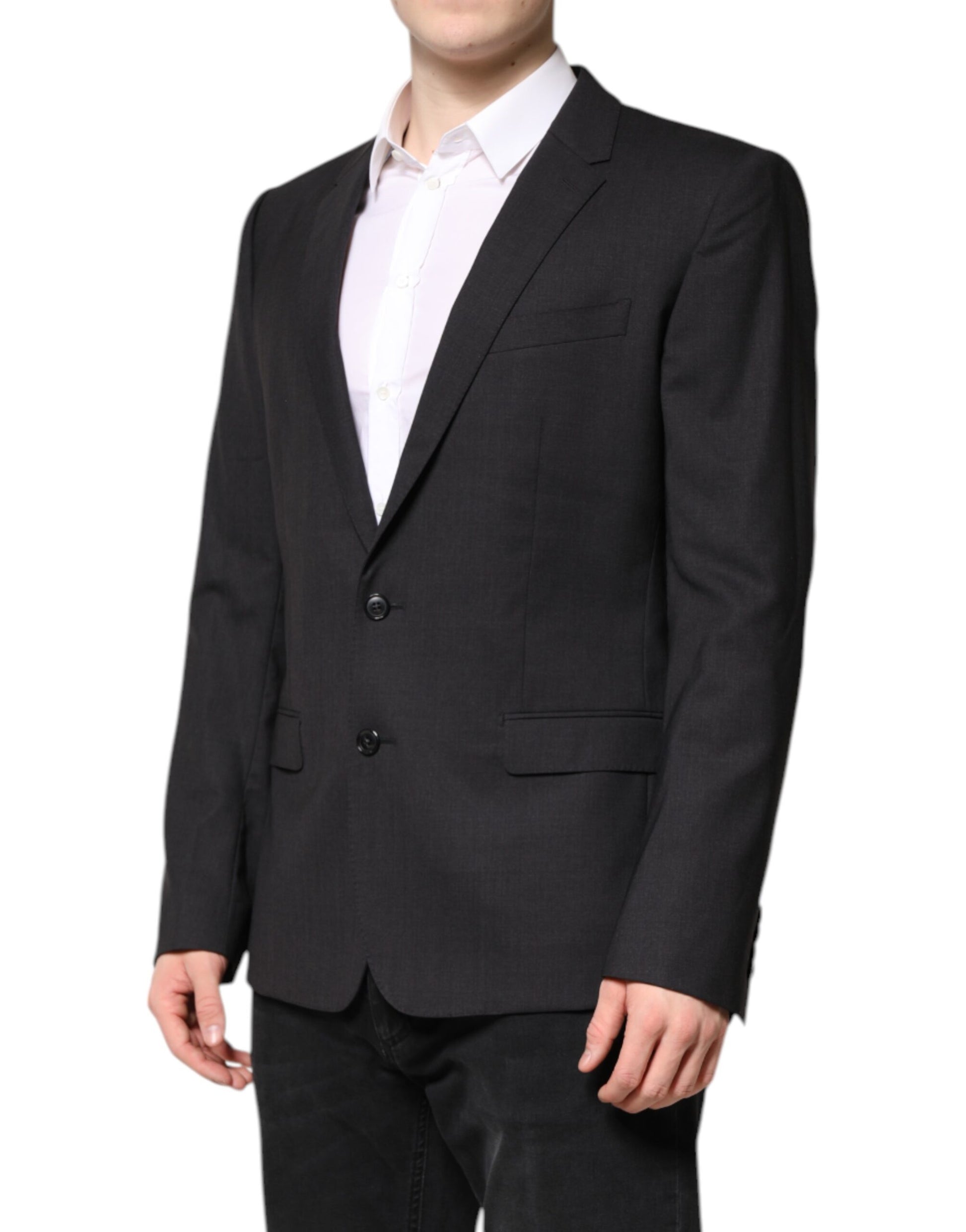 Dolce & Gabbana Dark Gray MARTINI Single Breasted Jacket Dolce & Gabbana