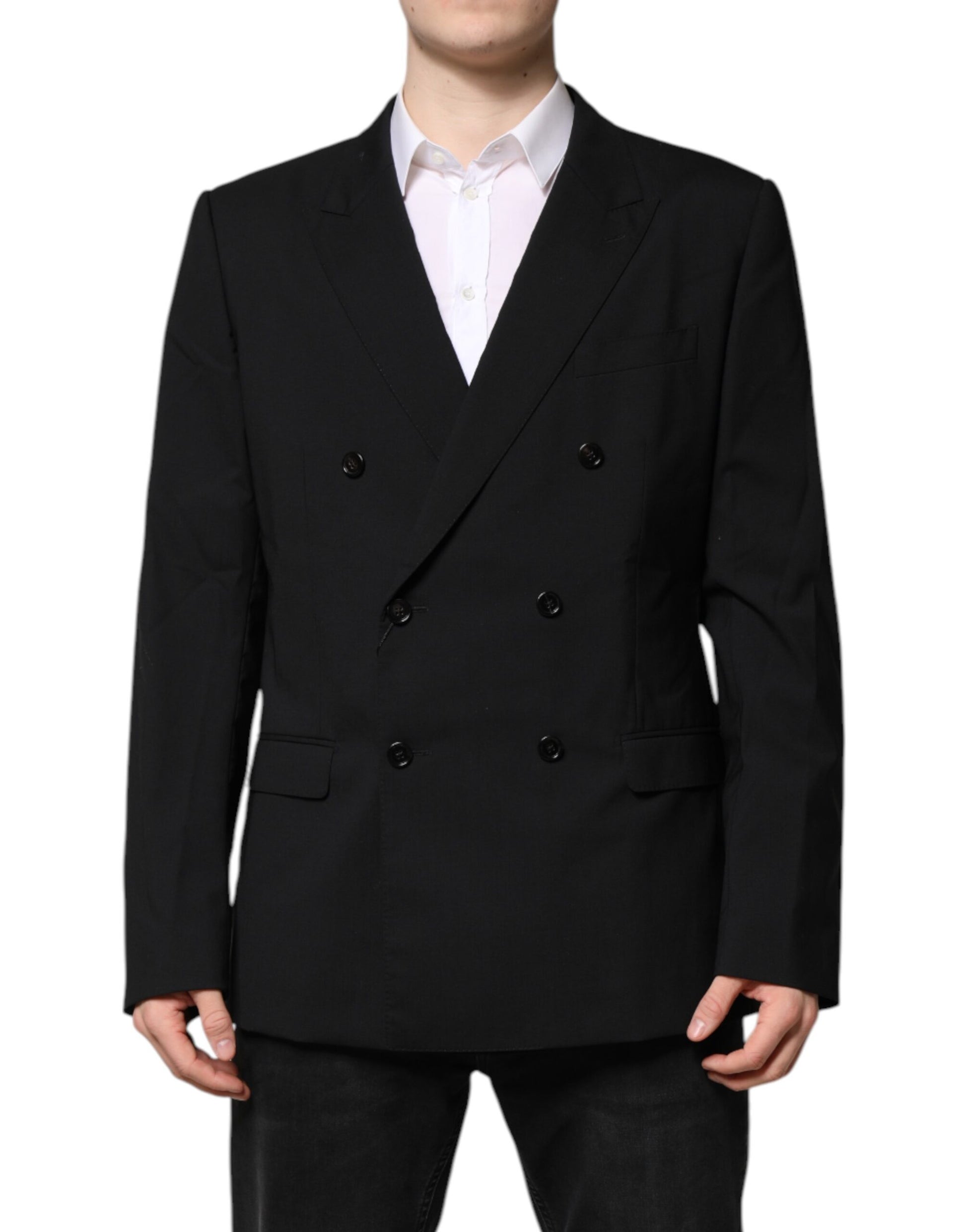 Dolce & Gabbana Black MARTINI Double Breasted Suit Jacket Dolce & Gabbana