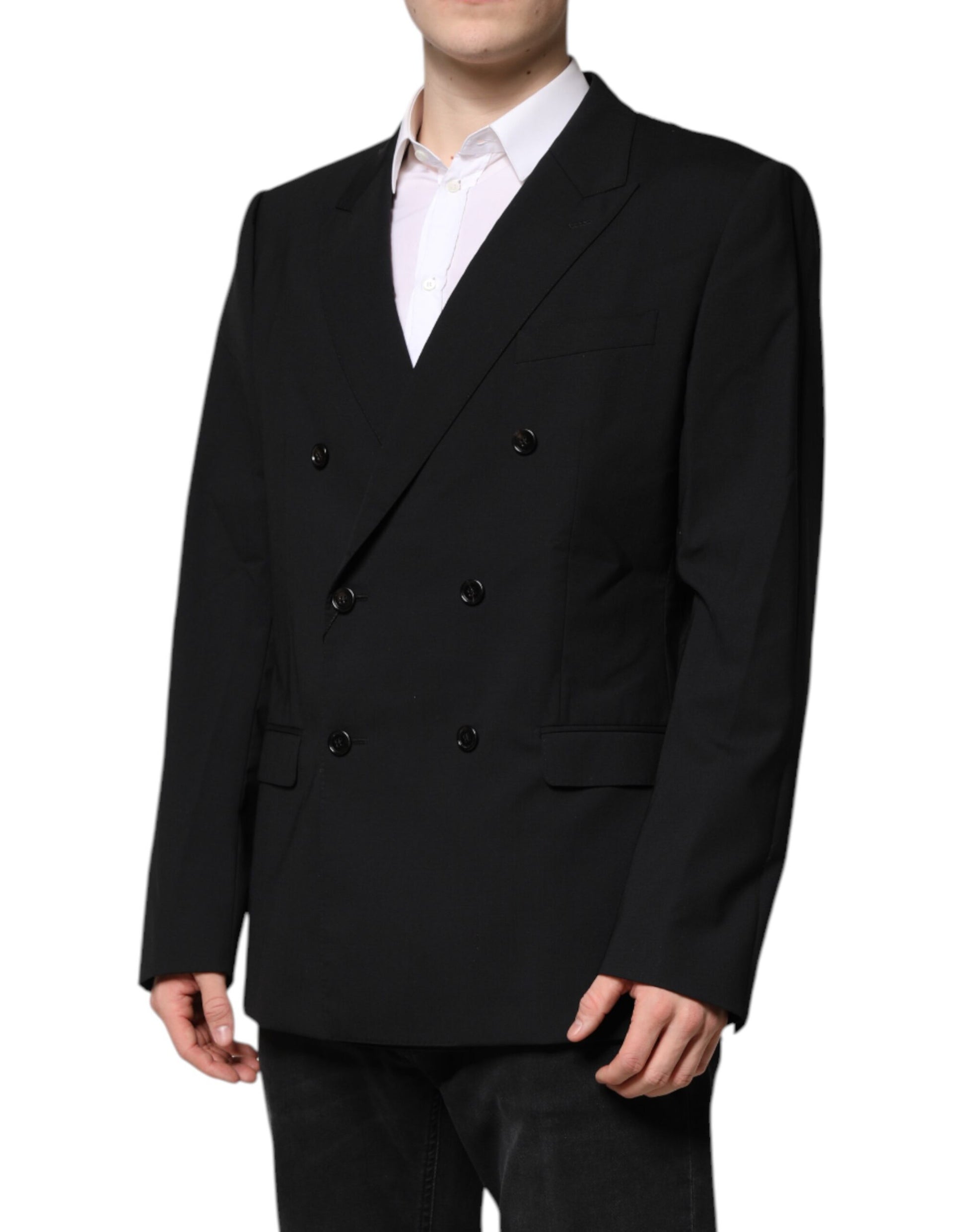 Dolce & Gabbana Black MARTINI Double Breasted Suit Jacket Dolce & Gabbana