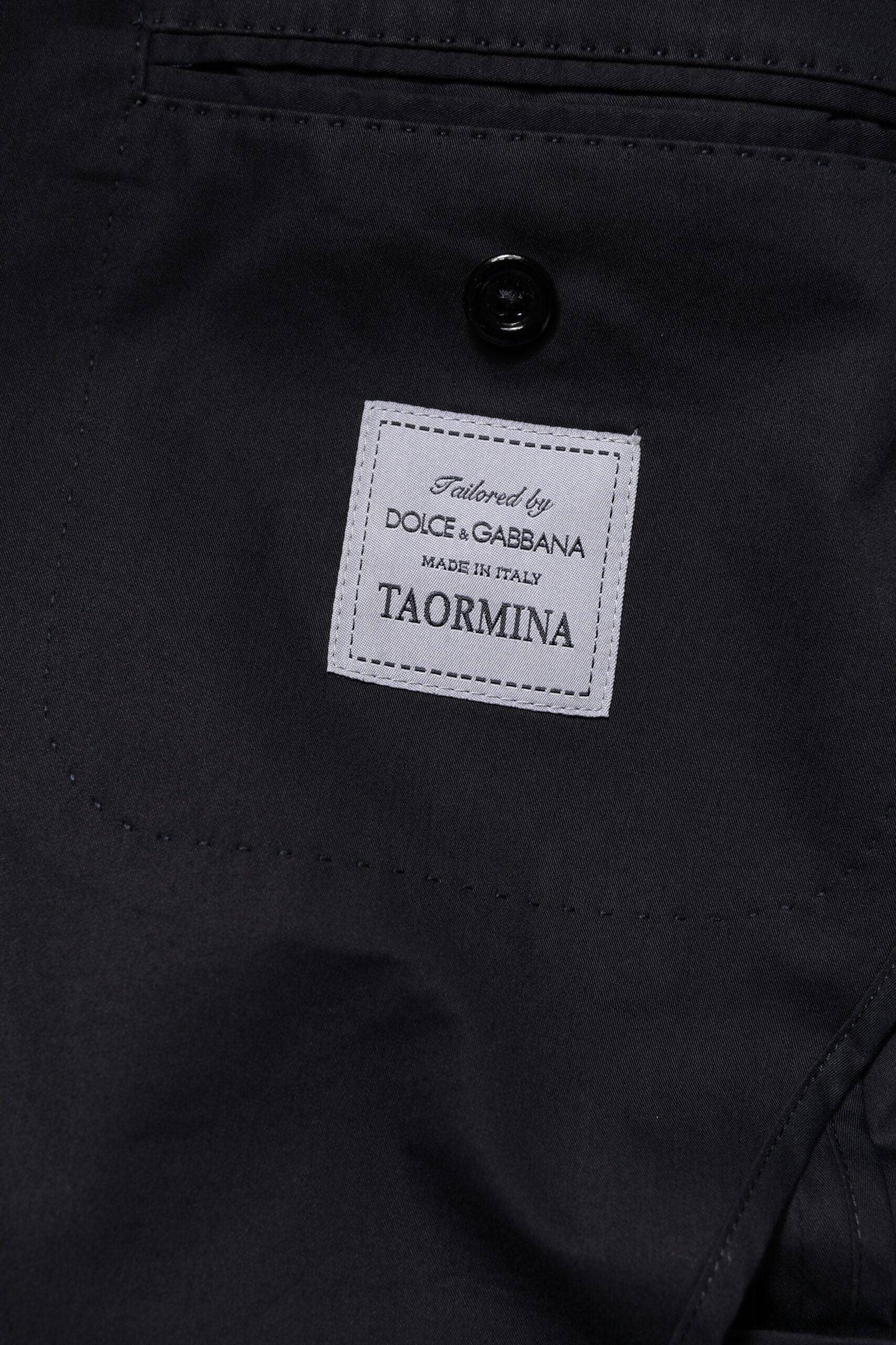Dolce & Gabbana Dark Blue TAORMINA Cotton Blazer Suit Jacket Dolce & Gabbana
