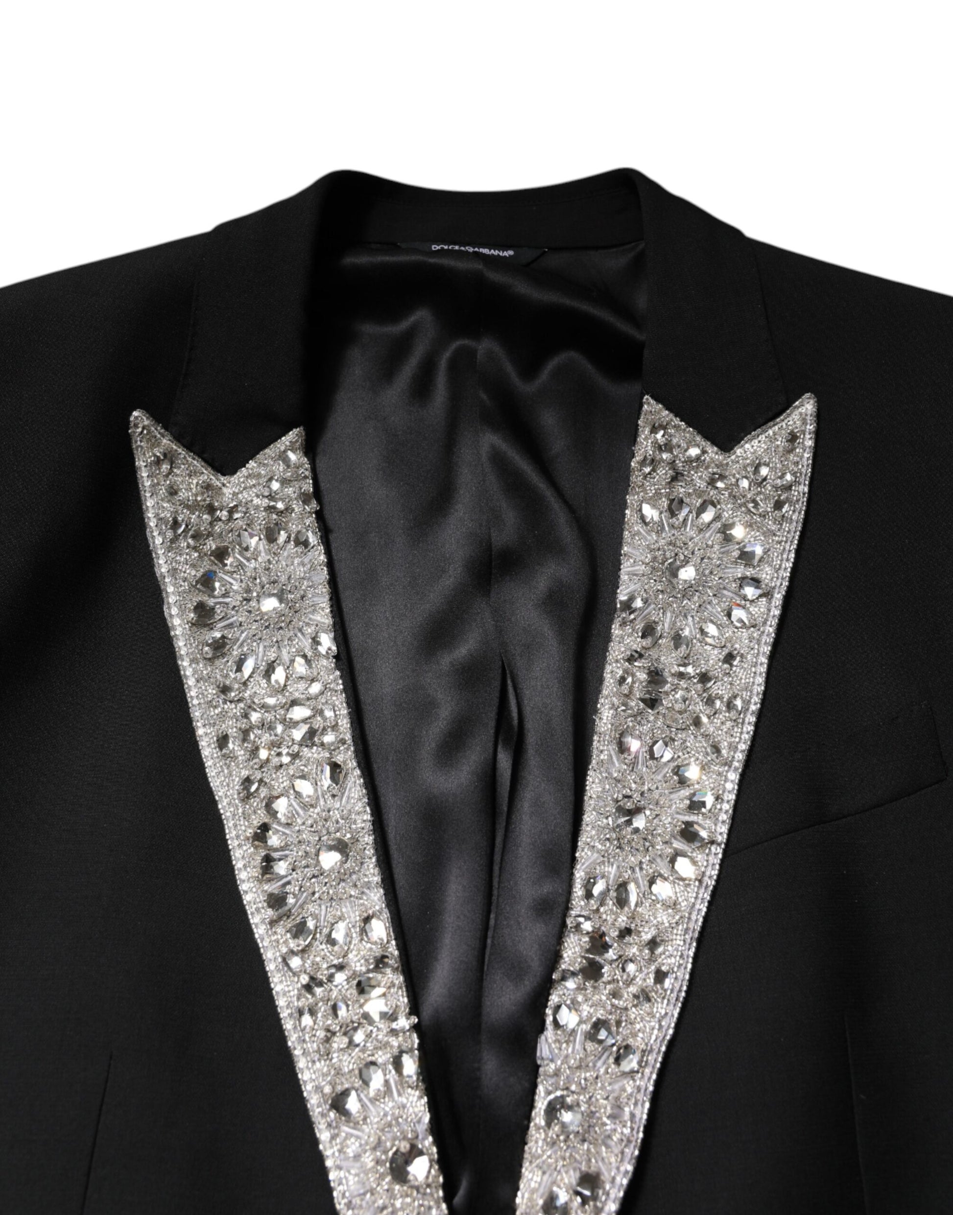 Dolce & Gabbana Black MARTINI Crystal Embellished 3 Pc Suit Dolce & Gabbana