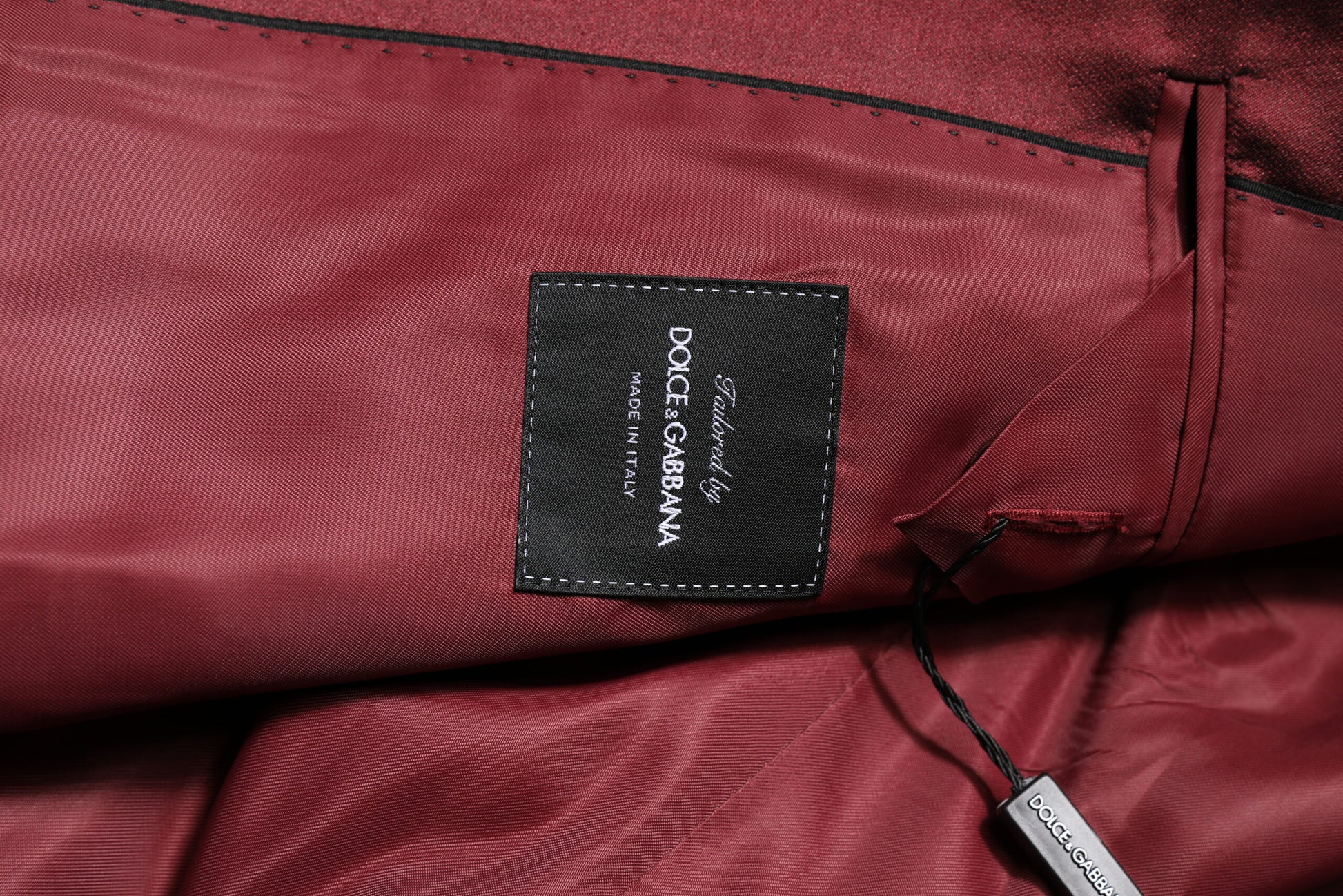 Dolce & Gabbana Bordeaux Silk 2 Piece Single Breasted Suit Dolce & Gabbana