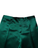 Dolce & Gabbana Green Silk 3 Piece Single Breasted Suit - Eljoys Fashion 