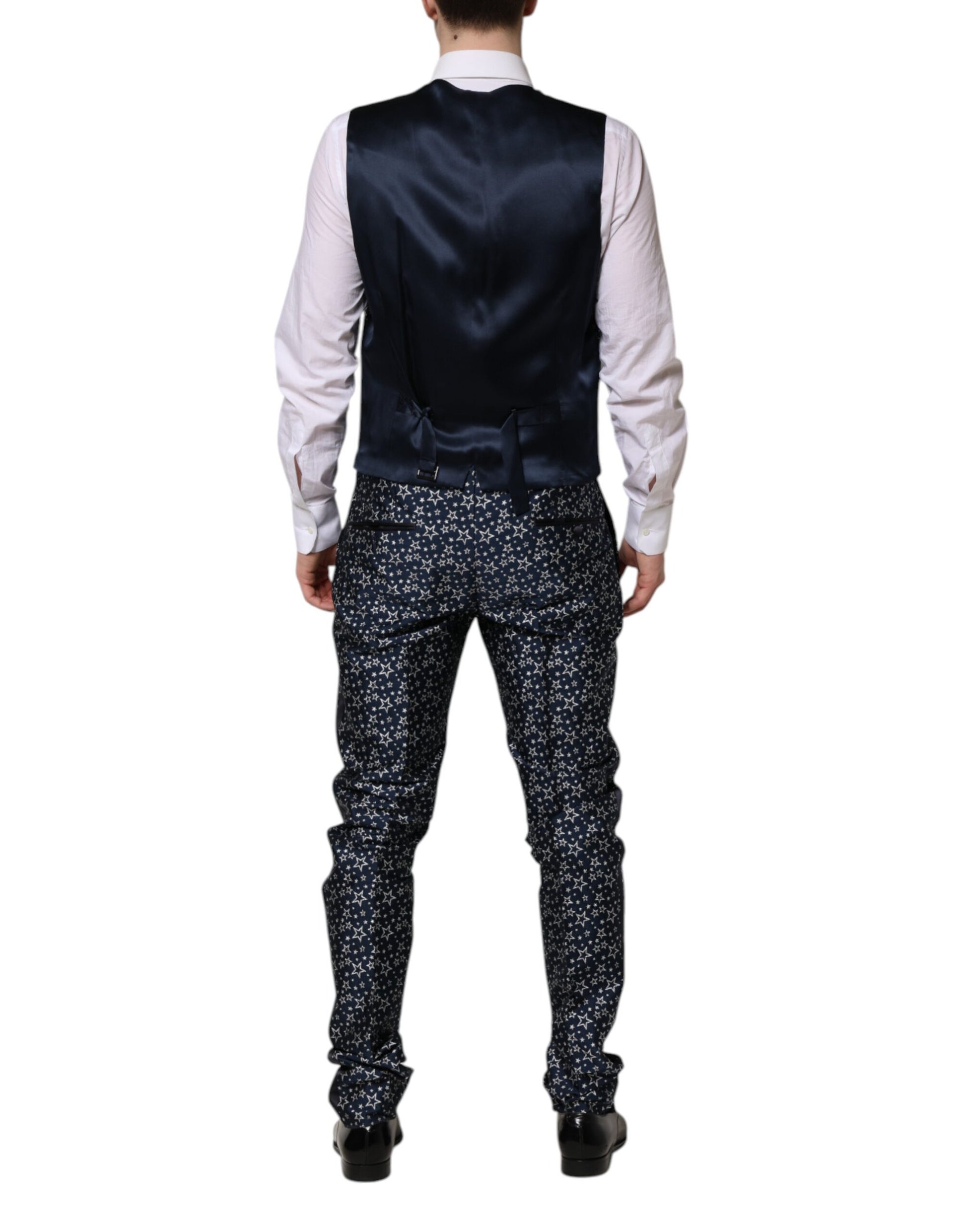 Dolce & Gabbana Blue MARTINI Star Jacquard 3 Piece Suit Dolce & Gabbana