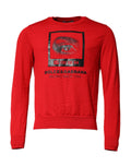 Dolce & Gabbana Red Eye Print Crew Neck Men Pullover Sweater - Eljoys Fashion 