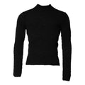 Dolce & Gabbana Black Wool Knit Crew Neck Pullover Sweater