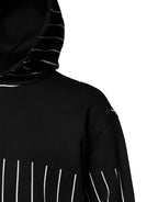 Dolce & Gabbana Black White Stripe Hooded Sweatshirt Sweater