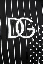 Dolce & Gabbana Black White Stripe Hooded Sweatshirt Sweater