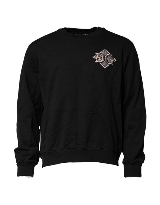 Dolce & Gabbana Black Logo Embroidery Sweatshirt Sweater Dolce & Gabbana