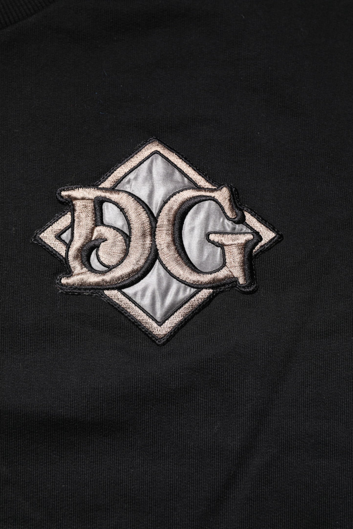 Dolce & Gabbana Black Logo Embroidery Sweatshirt Sweater Dolce & Gabbana