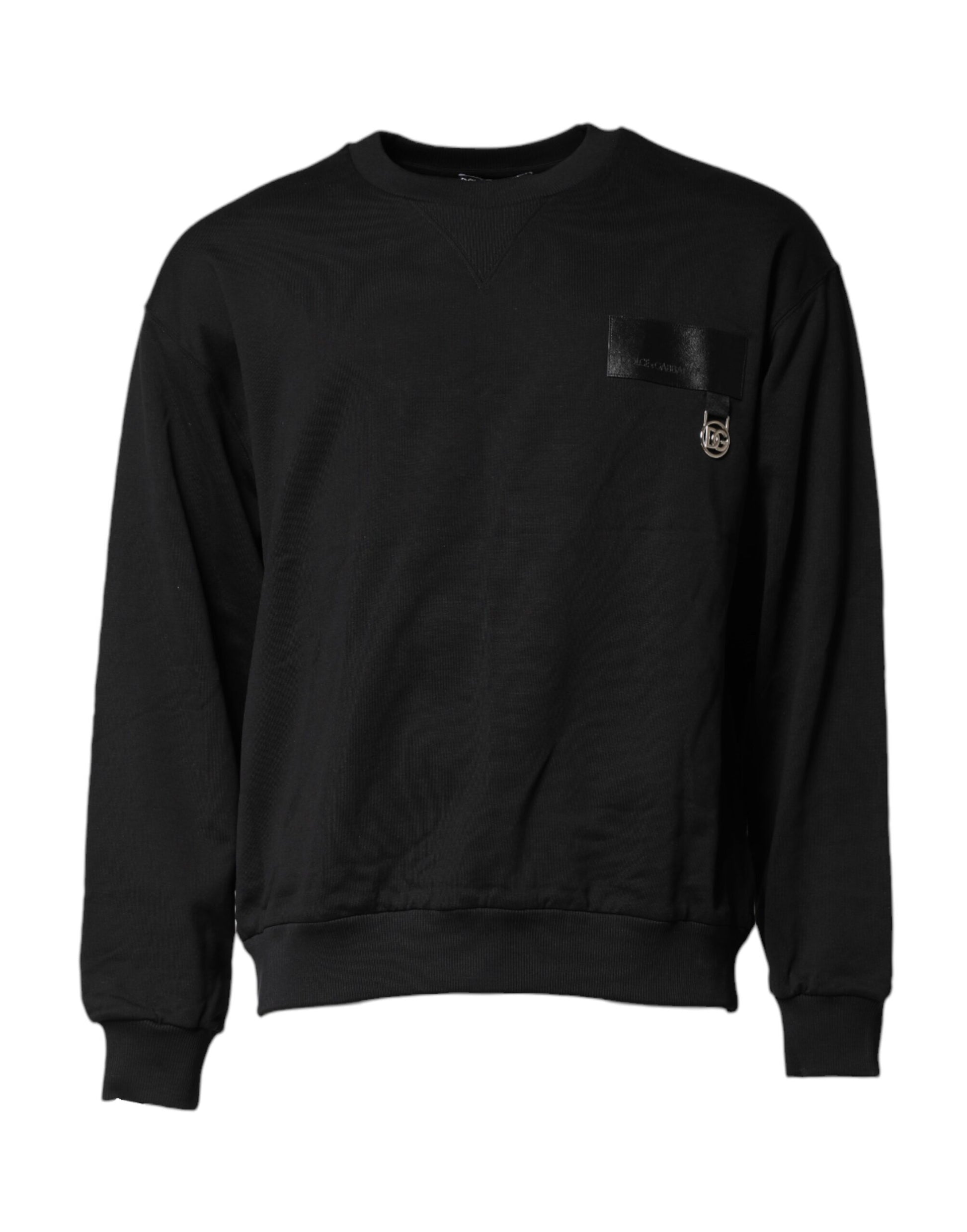 Dolce & Gabbana Black DG Logo Crew Neck Sweatshirt Sweater Dolce & Gabbana