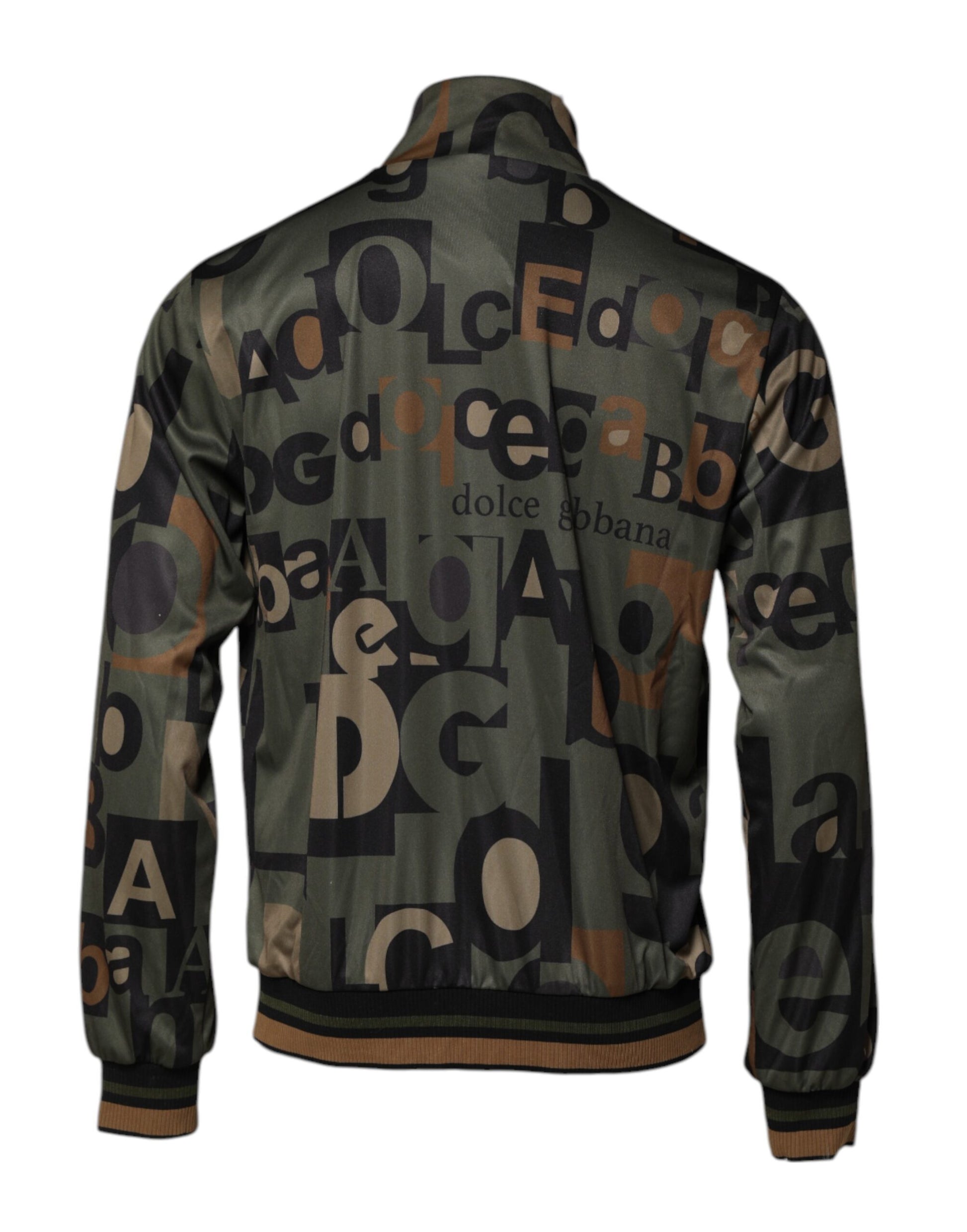 Dolce & Gabbana Multicolor Logo Full Zip Men Bomber Sweater Dolce & Gabbana