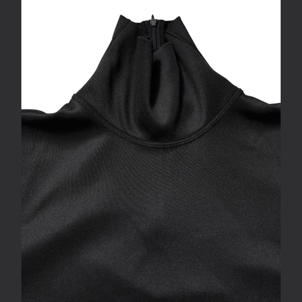 Dolce & Gabbana Black Polyester Turtleneck Pullover Sweater