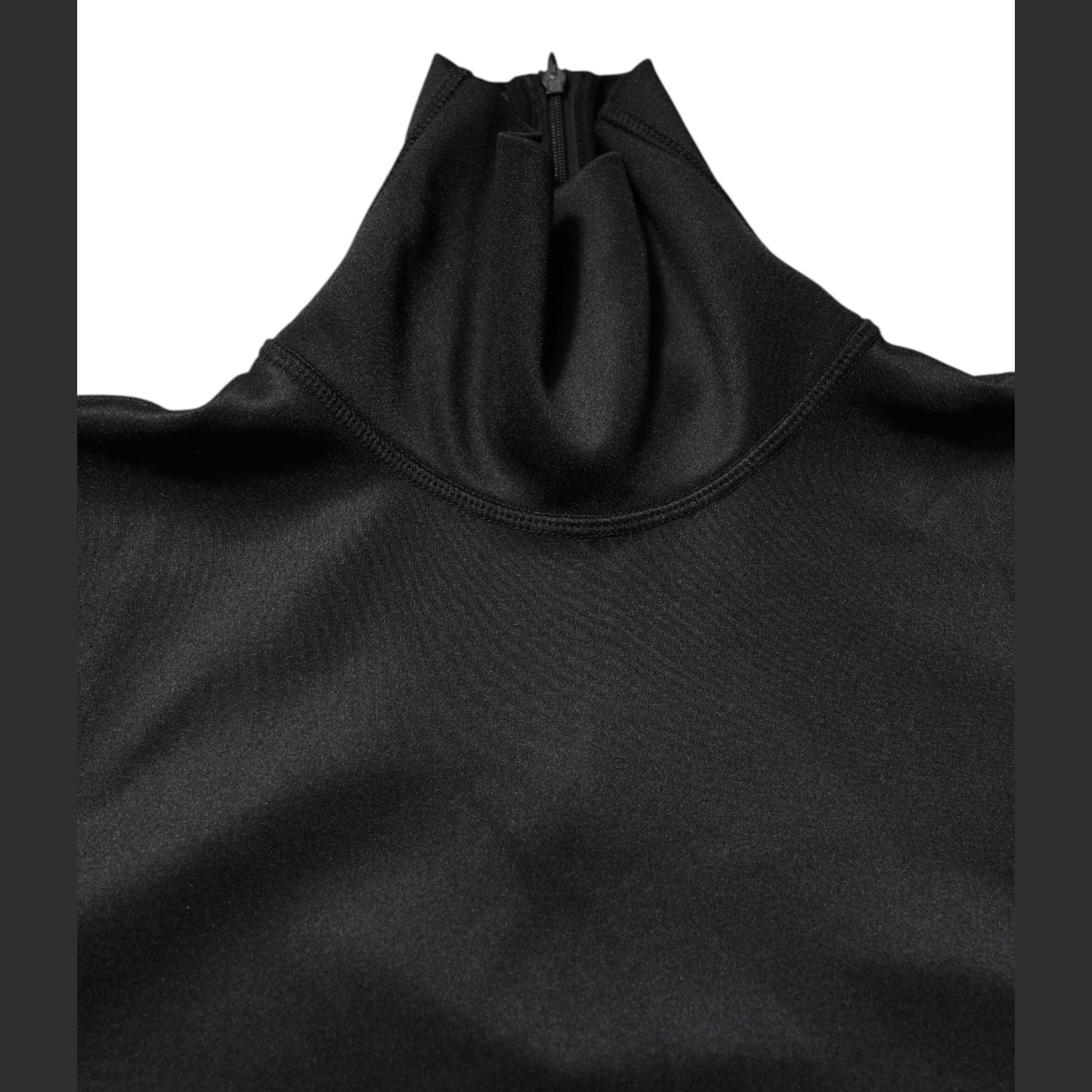 Dolce & Gabbana Black Polyester Turtleneck Pullover Sweater Dolce & Gabbana