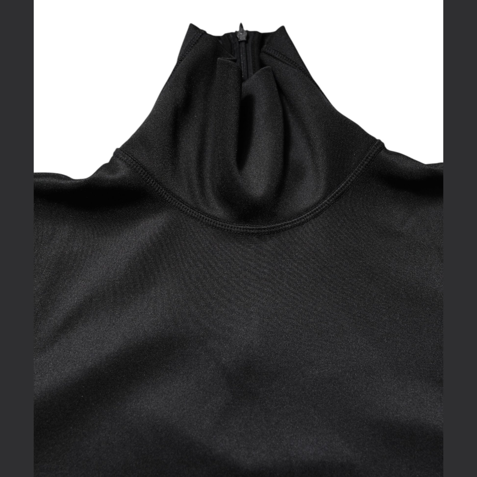 Dolce & Gabbana Black Polyester Turtleneck Pullover Sweater Dolce & Gabbana