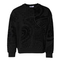 Dolce & Gabbana Black Printed Crew Neck Sweatshirt Sweater