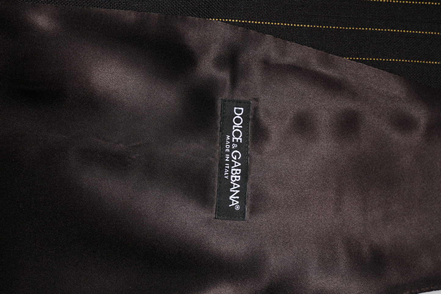 Dolce & Gabbana Black Stripes Wool Formal Men Waistcoat Vest Dolce & Gabbana