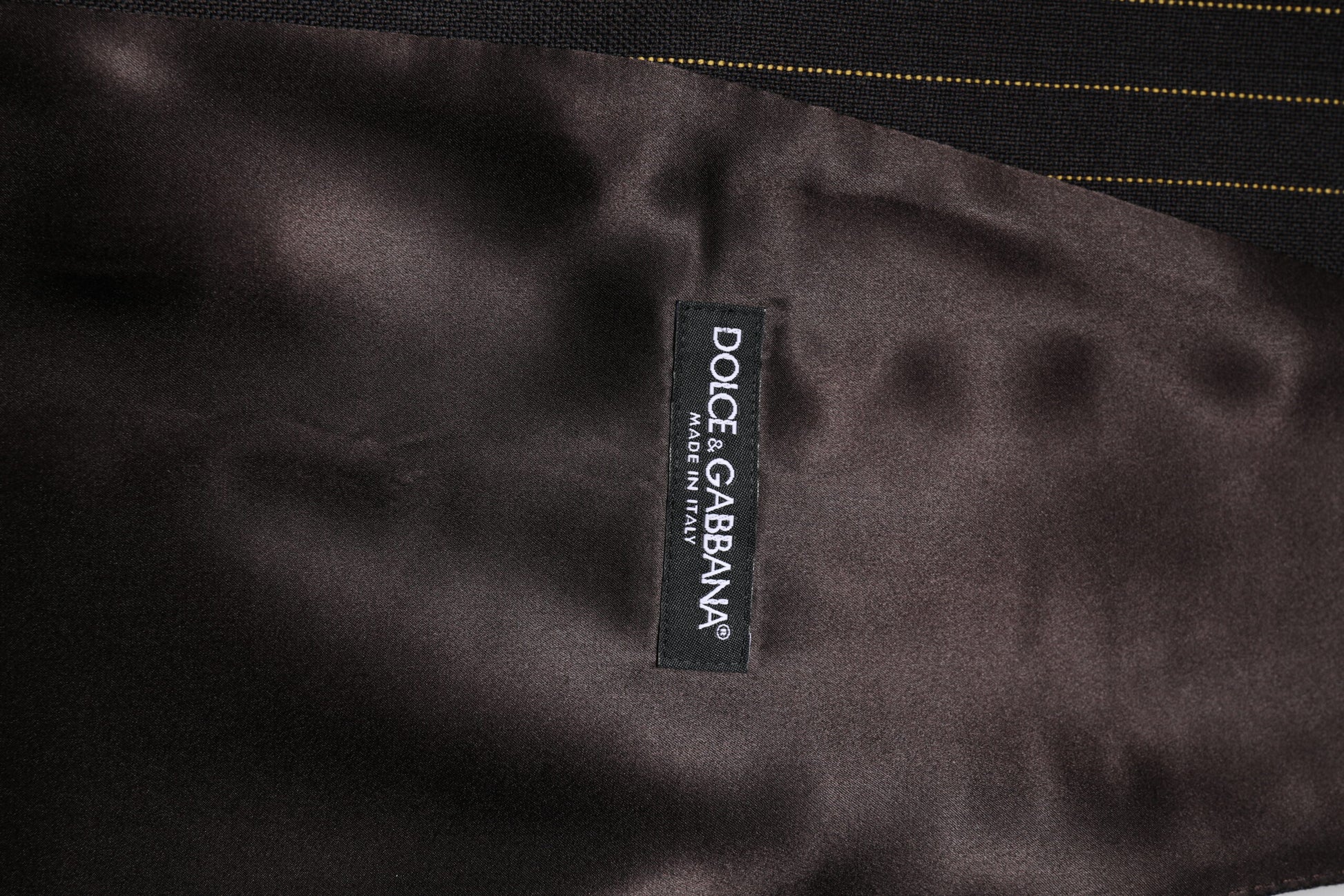 Dolce & Gabbana Black Stripes Wool Formal Men Waistcoat Vest Dolce & Gabbana