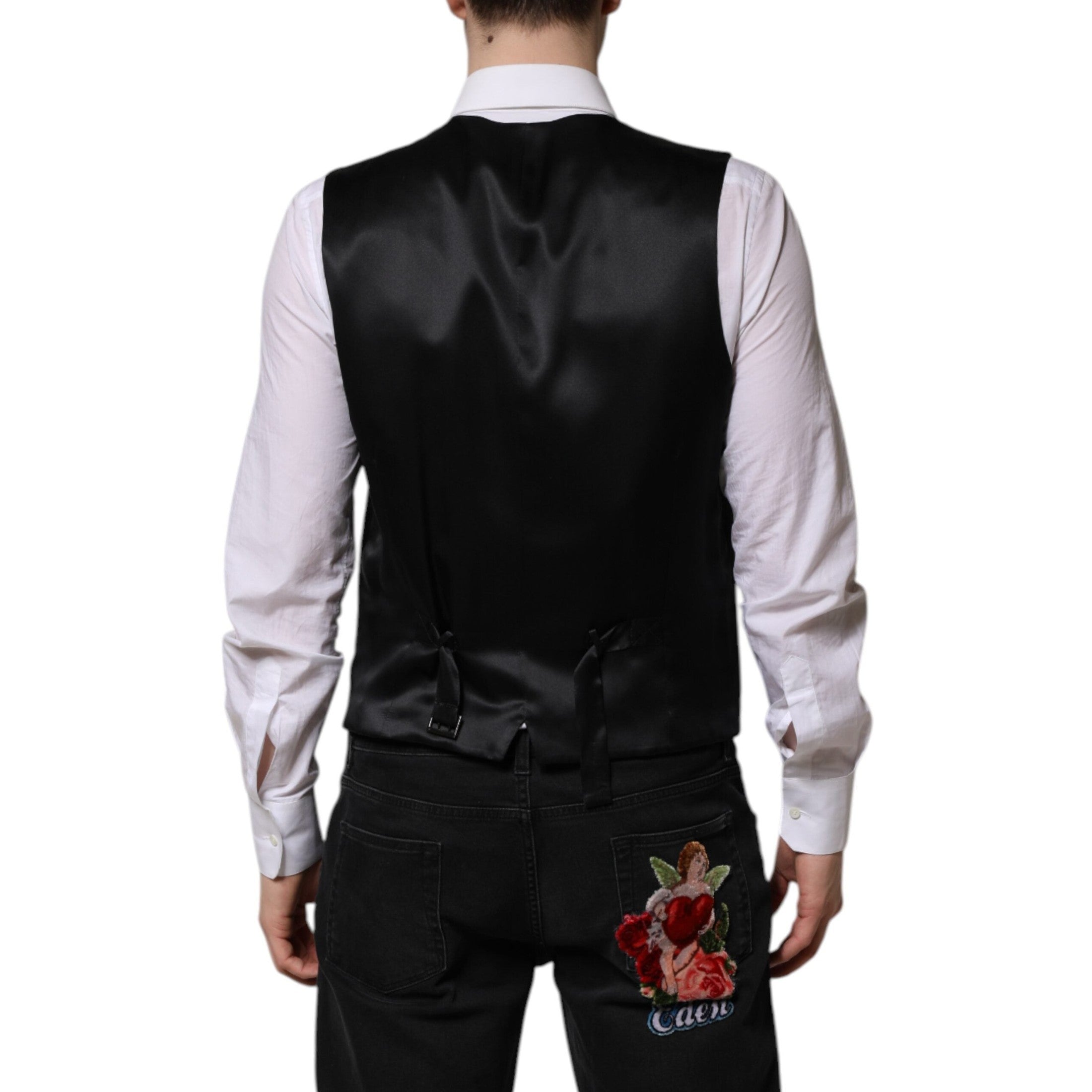 Dolce & Gabbana Dark Brown Dress Formal Men Waistcoat Vest