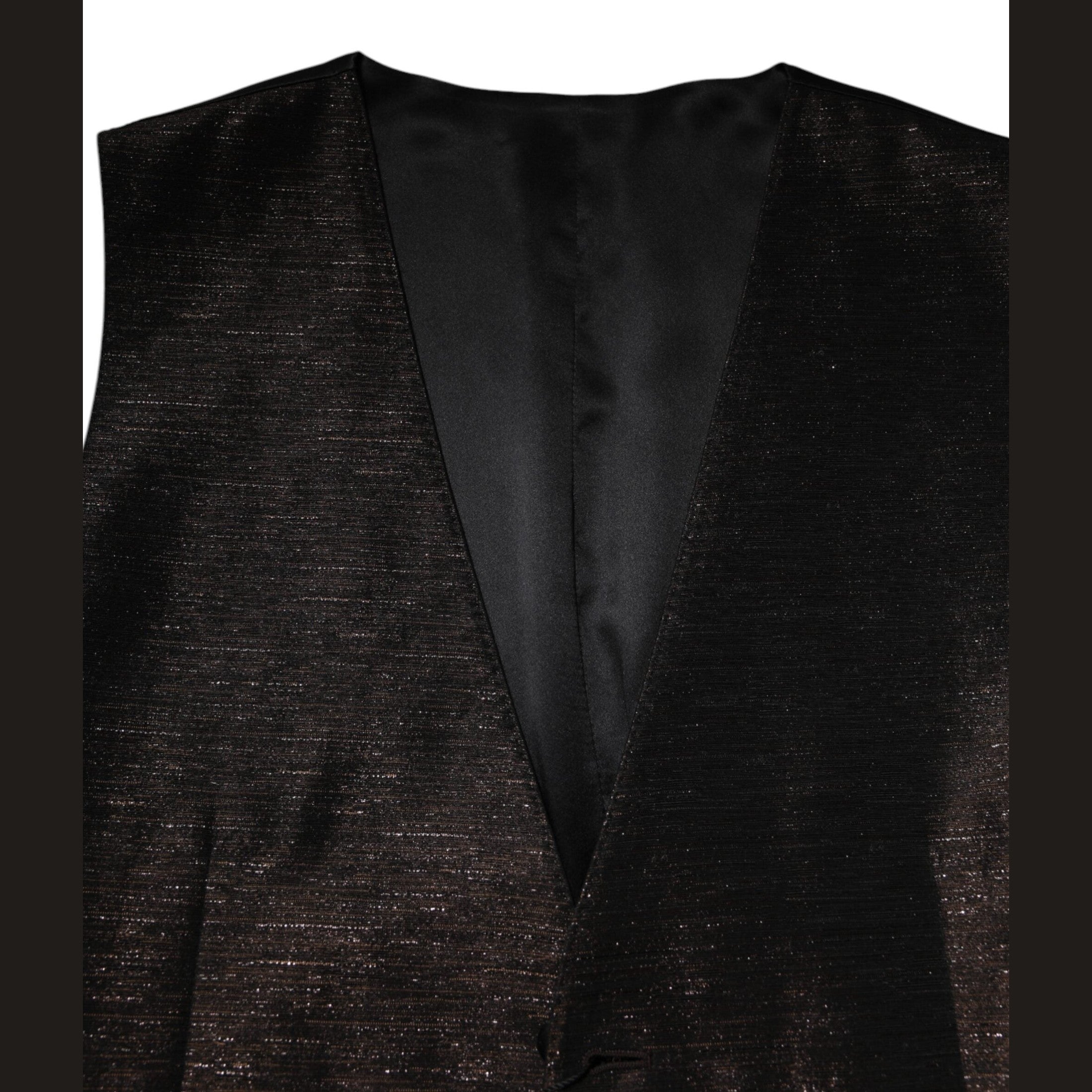 Dolce & Gabbana Dark Brown Dress Formal Men Waistcoat Vest