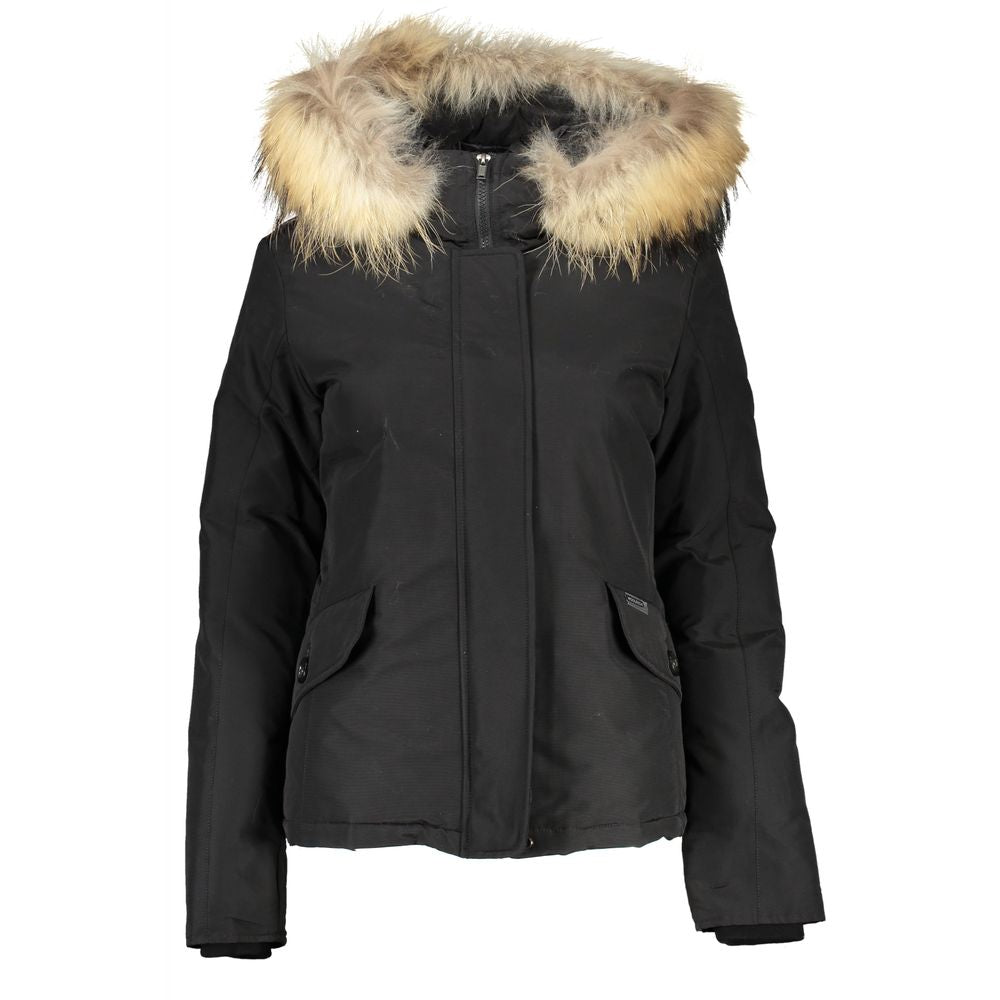 Woolrich Black Cotton Women's Jacket - Eljoys Fashion 