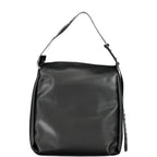Calvin Klein black polyester women's bag with sleek design and spacious interior for everyday use.