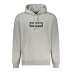 Gray Napapijri cotton men's sweatshirt with a crewneck design and subtle branding, shown on a plain background.