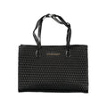 Mario Valentino Nero polyurethane women's bag with sleek design and top handle, featuring subtle branding and modern style.