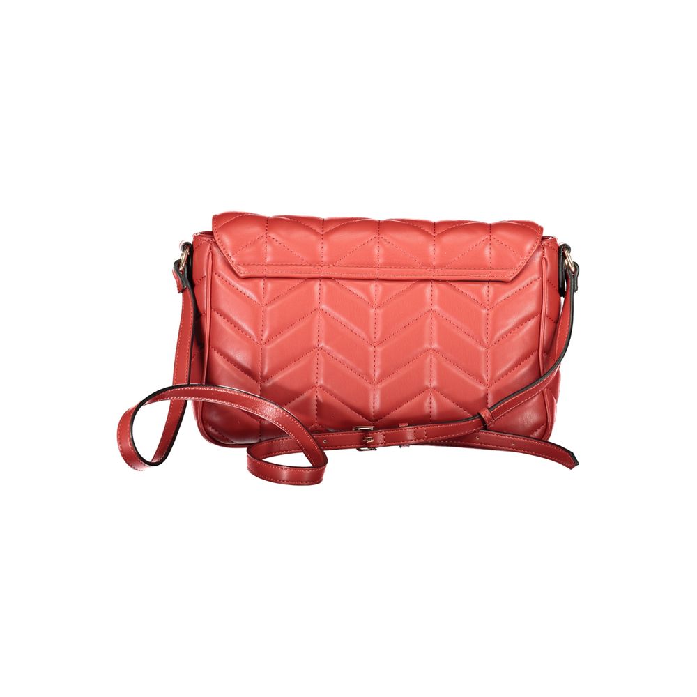 Mario Valentino Rosso polyurethane women's bag with sleek design and shoulder strap, stylish accessory for everyday use.