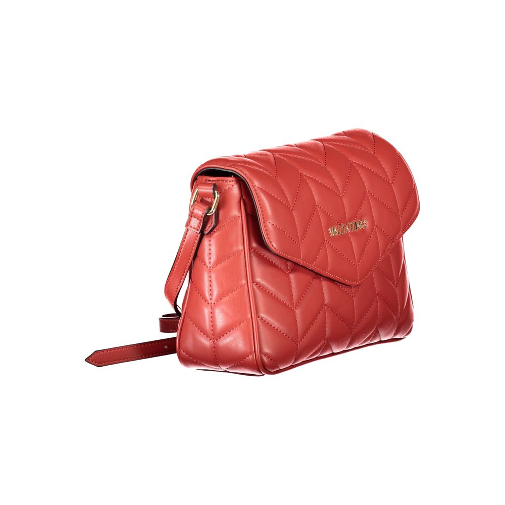 Mario Valentino Rosso polyurethane women's bag with sleek design and top handles, perfect for stylish everyday use.