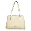 Mario Valentino beige polyurethane women's bag with top handles and sleek design, perfect for casual or formal occasions.