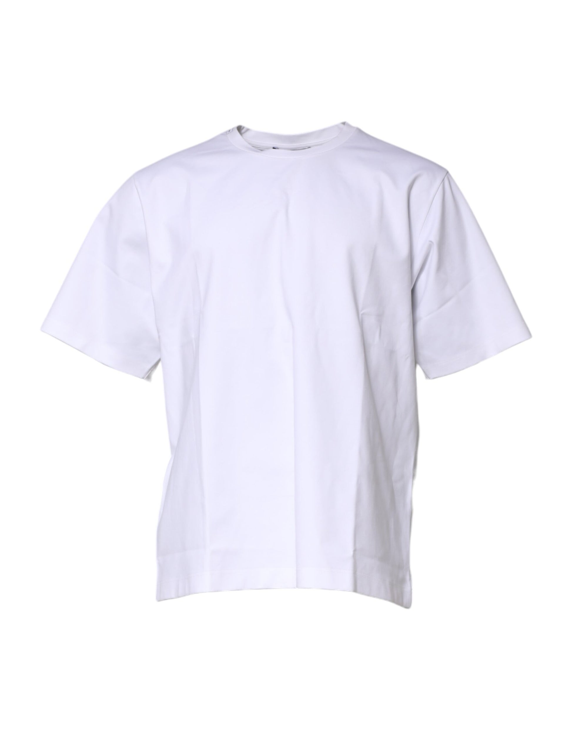 Dolce & Gabbana White Cotton Short Sleeves Crew Neck T-shirt Dolce & Gabbana
