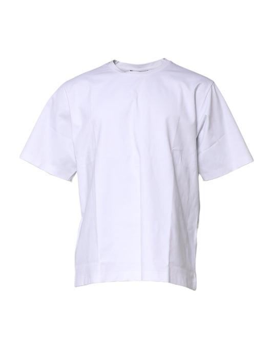 Dolce & Gabbana White Cotton Short Sleeves Crew Neck T-shirt Dolce & Gabbana