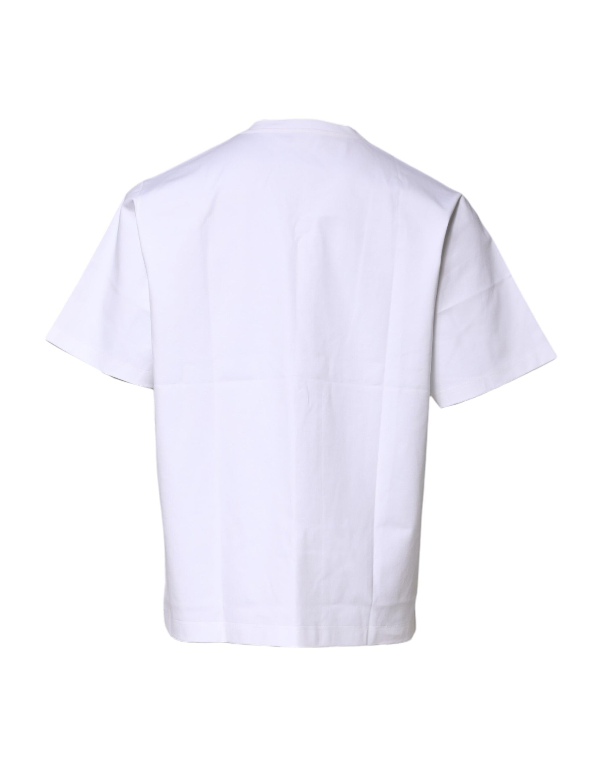 Dolce & Gabbana White Cotton Short Sleeves Crew Neck T-shirt Dolce & Gabbana