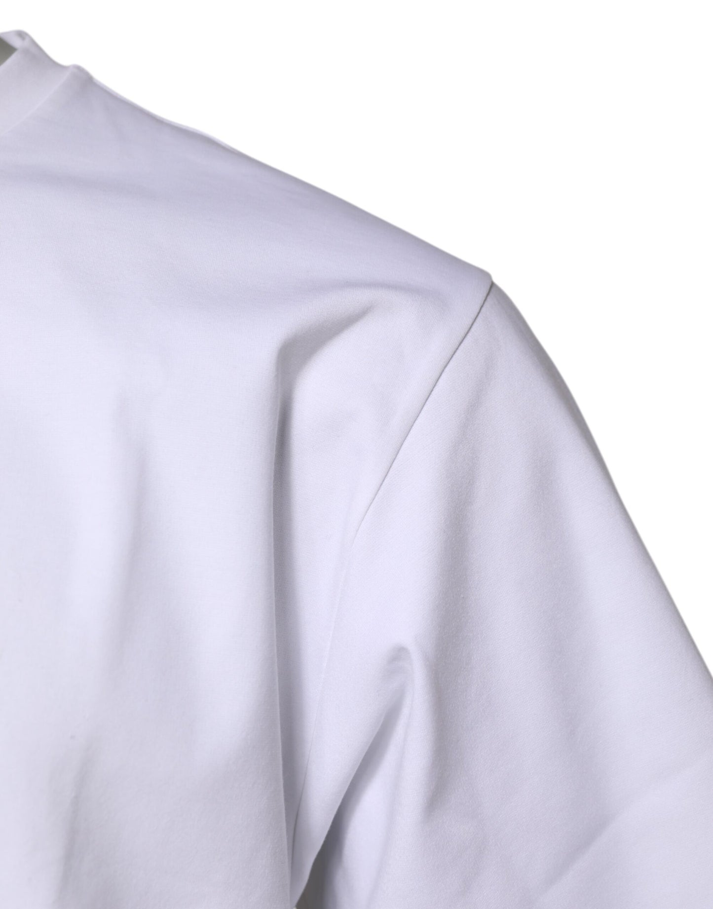 Dolce & Gabbana White Cotton Short Sleeves Crew Neck T-shirt Dolce & Gabbana