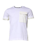 Dolce & Gabbana White Cotton Pocket Short Sleeves T-shirt - Eljoys Fashion 