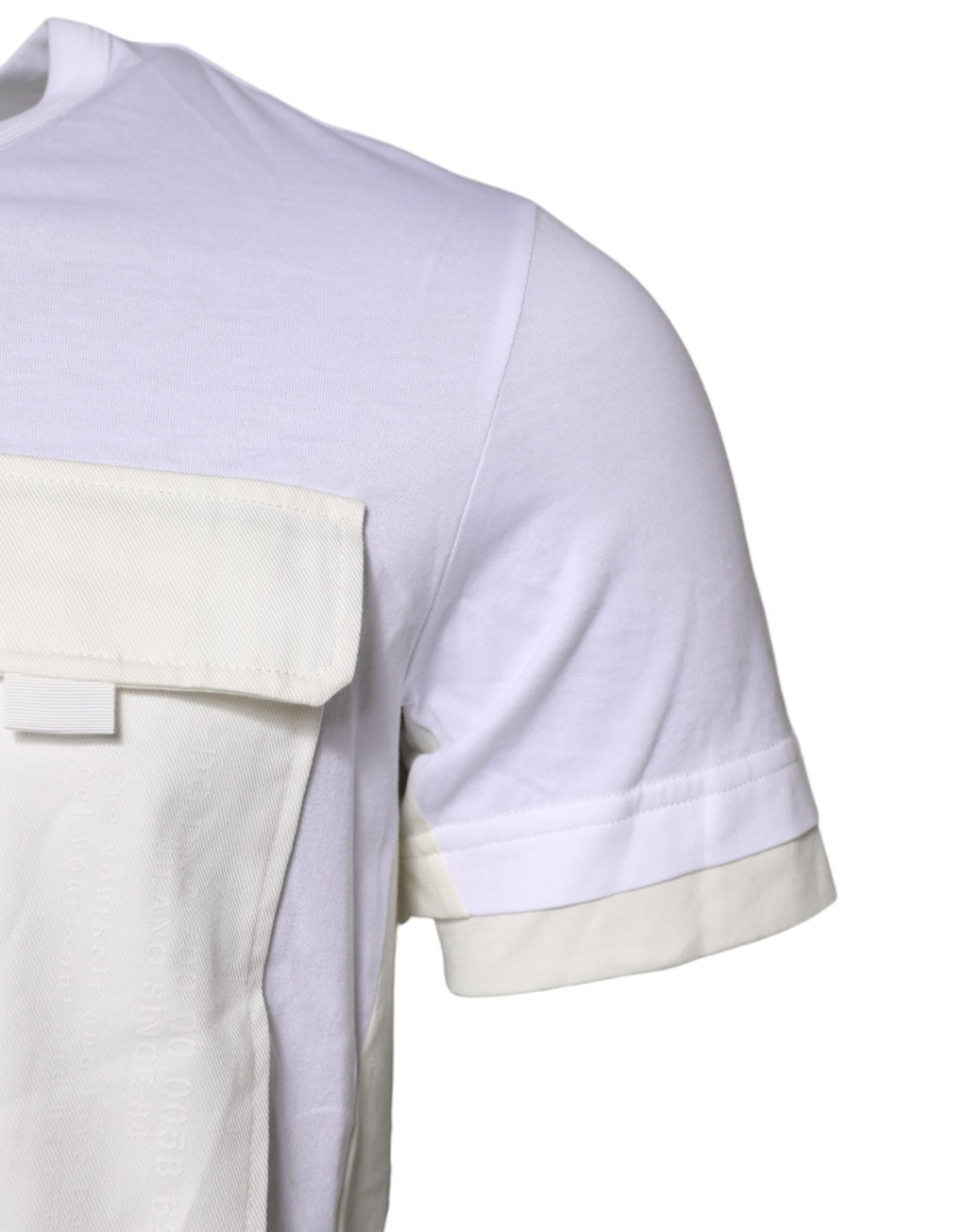 Dolce & Gabbana White Cotton Pocket Short Sleeves T-shirt