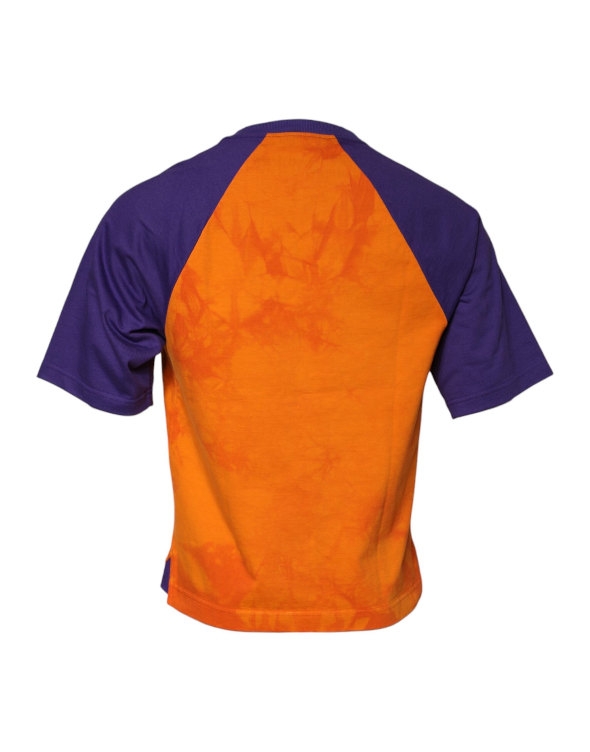 Dolce & Gabbana Orange Purple Printed Round Neck T-shirt Dolce & Gabbana