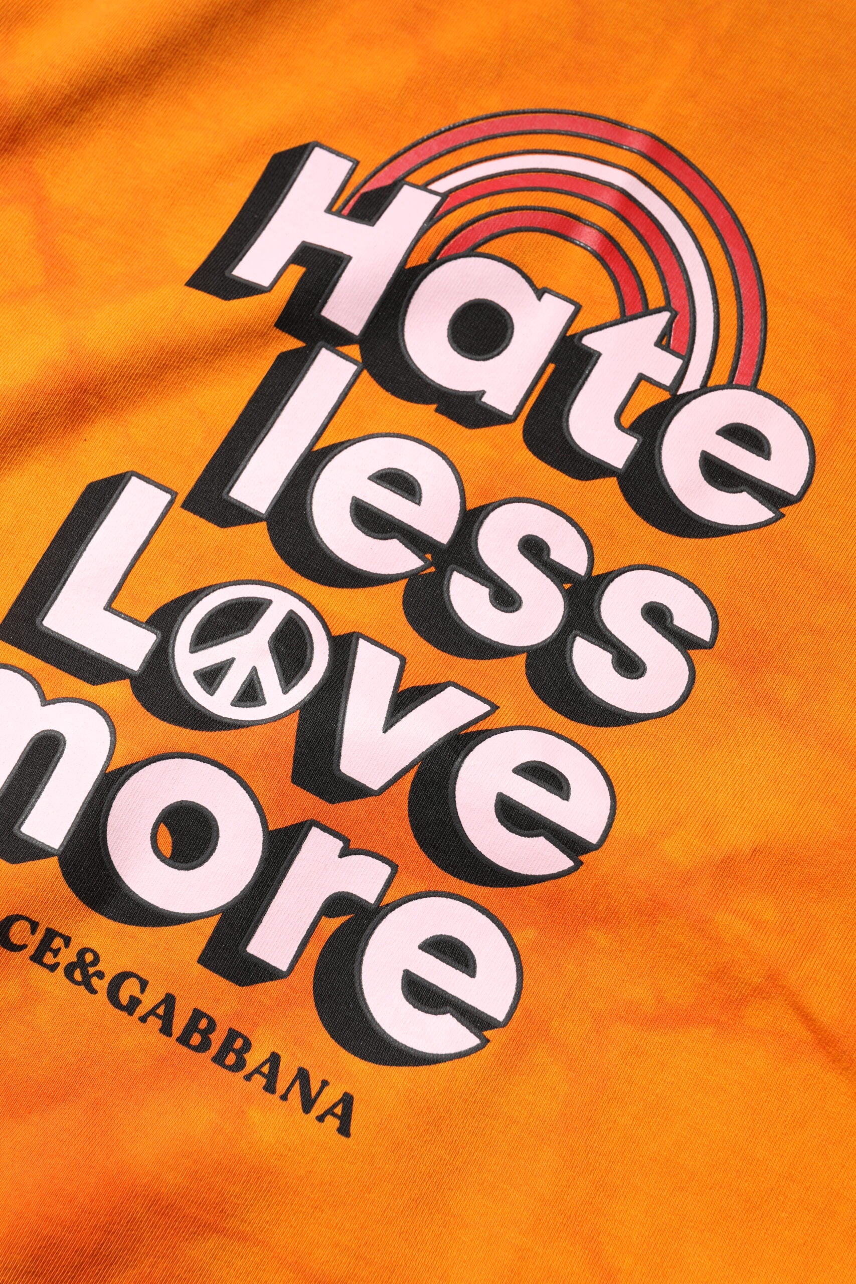 Dolce & Gabbana Orange Purple Printed Round Neck T-shirt Dolce & Gabbana