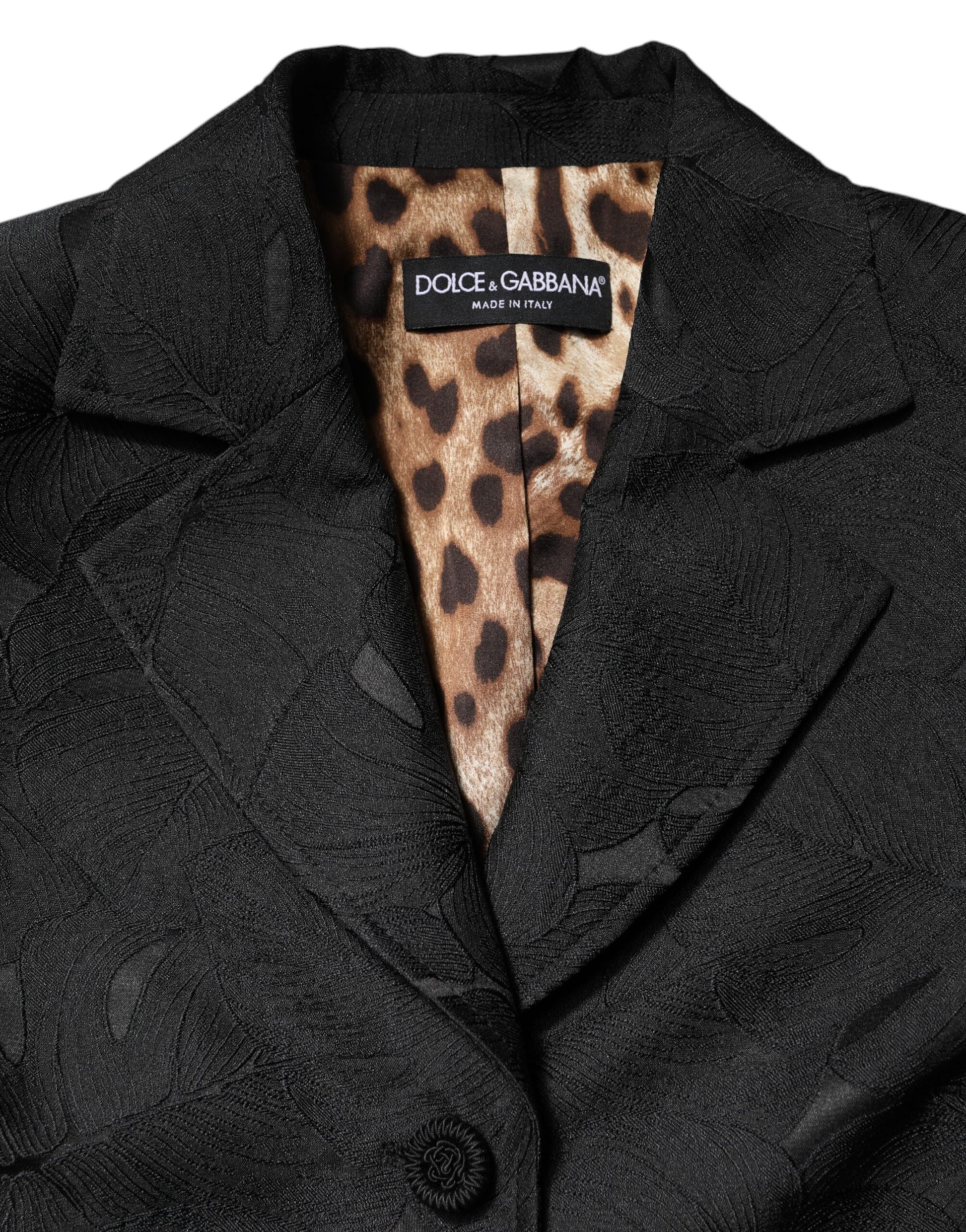 Dolce & Gabbana Black Single Breasted Trench Coat Jacket Dolce & Gabbana