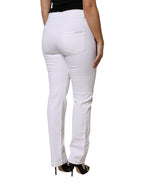 Dolce & Gabbana White Floral Sequined GIRLY Denim Jeans - Eljoys Fashion 