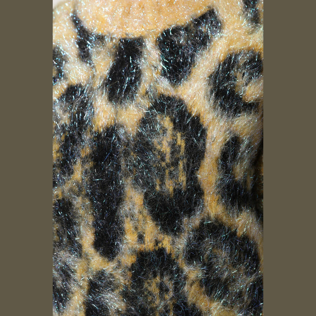 Dolce & Gabbana Multicolor Leopard Mohair Crew Neck Sweater